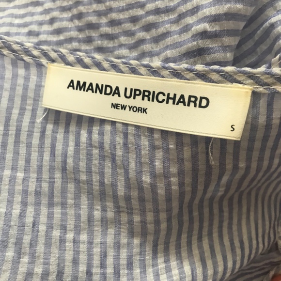 Amanda Uprichard Blue Ruffle Wrap Blouse - Picture 8 of 12